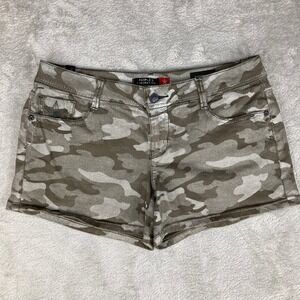 People's Liberation Camo Shorts Star Flap Pockets Womens Size 7/8 Casual